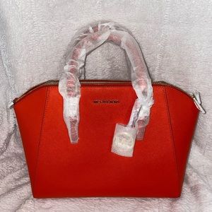 Michael kors leather satchel in MANDARIN NWT